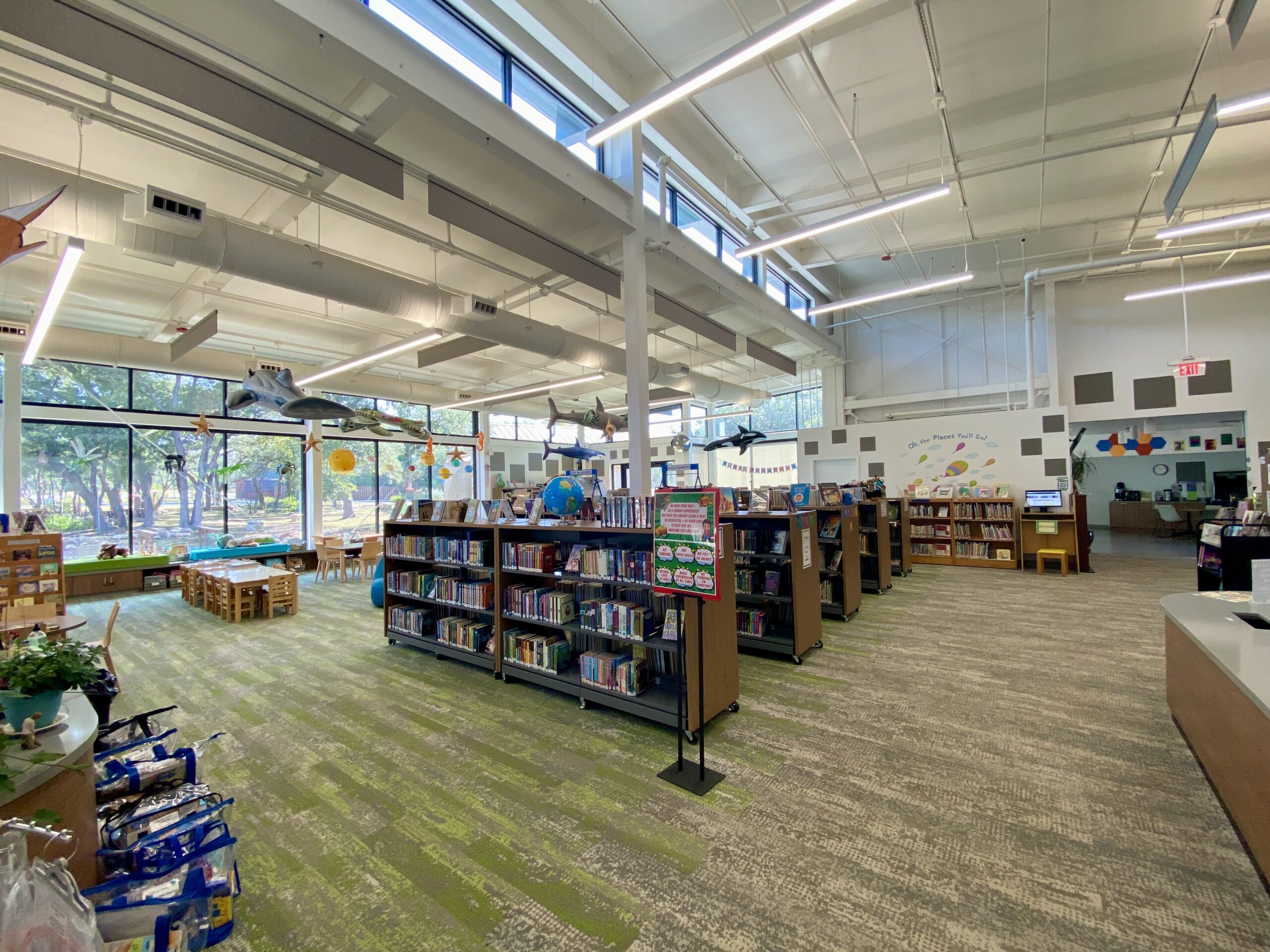 Youth section of the Wimberley Valley library